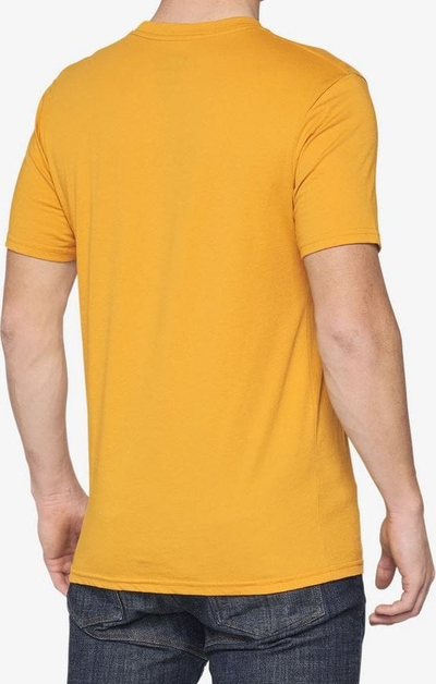 Bluzë 100% ESSENTIAL, me mëngë të shkurtra, përzierje pambuk–poliester, goldenrod, L