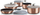 Set tenxheresh Berlinger Haus Copper Metallic Line BH-1591, veshje titani, i bakërt