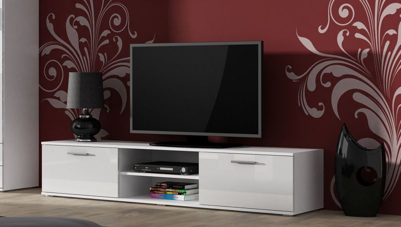 Mobilje TV Soho, për TV deri 75", modul i varur, e bardhë