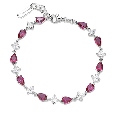 Byzylyk për femra Brosway Fancy Passion Ruby FPR113, i argjendtë