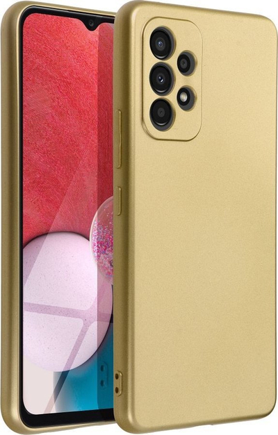 Kapak telefoni Samsung Galaxy A53 5G, TPU, ngjyrë gold metalike