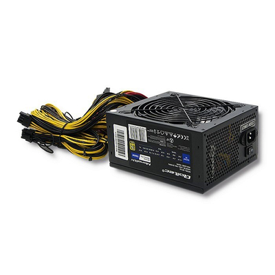Напојување Qoltec Bitcoin Miner 1600W, 80 Plus Gold, 140mm, црно