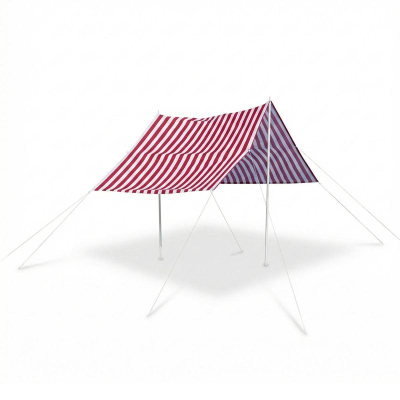 Tendë dielli ProGarden Canopy Tent, 297 x 170 cm, me shtylla, e kuqe me vija të bardha