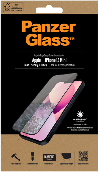 Xham mbrojtës PanzerGlass Edge-to-Edge për Apple iPhone 13 mini