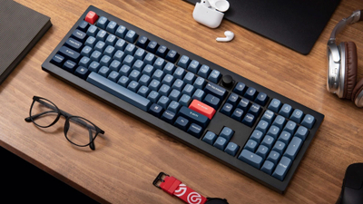 Tastierë mekanike wireless Keychron V6 Max V6M D1, QMK VIA, me knob, e zezë