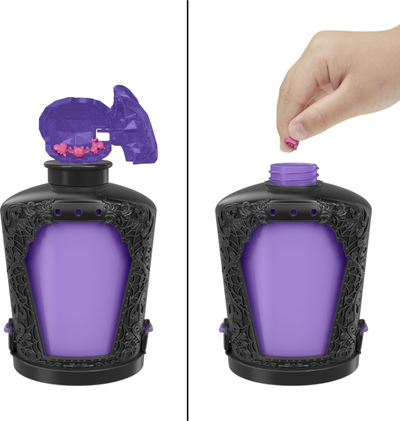 Set kukulla mini Monster High Magic Potions, rreth 5 cm, shishe surprizë ekspozimi, shumëngjyrëshe