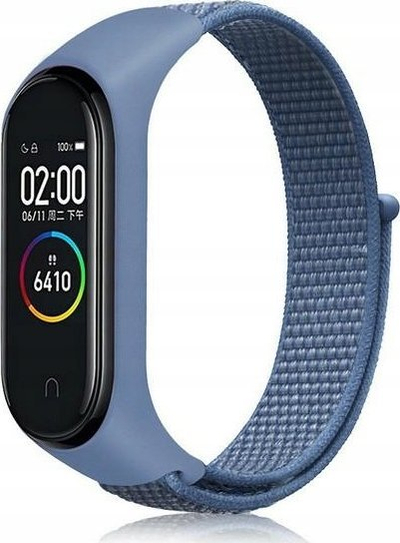 Rrip dore Beline Nylon Loop për Mi Band 3/4/5/6/7, najlon, blu