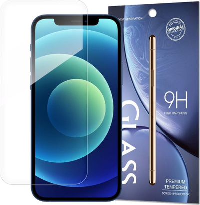 Xham mbrojtës ekrani për iPhone 12 / 12 Pro, tempered glass 9H, transparent