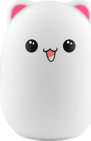 Llambë nate Tracer Teddy Bear, dritë LED me shumë ngjyra, me telekomandë, e bardhë