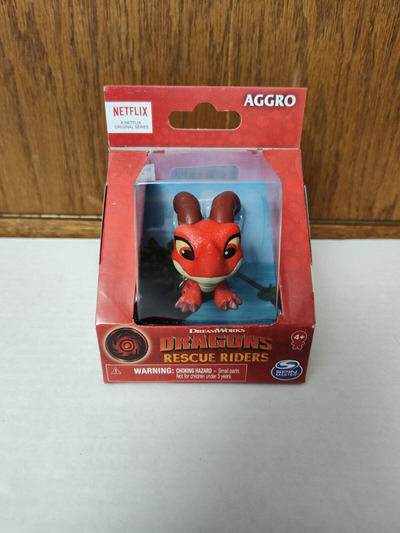 Figurë lodër DreamWorks Dragons Rescue Riders Aggro, plastike, për kalamajt 4+, e kuqe