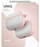 Mbulesë UNIQ Veren për AirPods Pro 3, silikoni, transparente, rozë Pink Haze