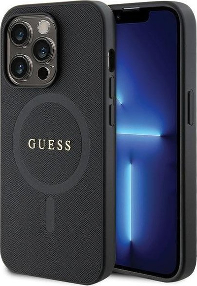 Futrollë telefoni Guess GUHMP14LPSAHMCK, për iPhone 14 Pro 6.1", MagSafe, e zezë
