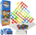 Loja aftësi LeanToys Balancing Tower Tetris, 48 blloqe, 22 letra, shumëngjyrëshe
