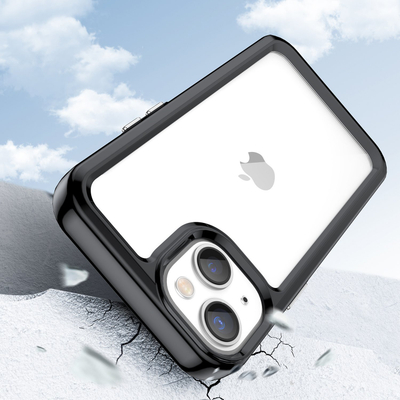 Mbrojtëse telefoni Hurtel Outer Space për iPhone 14 Plus, kornizë xhel TPU, e zezë