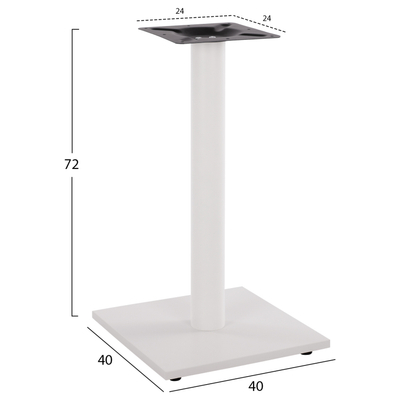 Bazë tavoline HM METAL BASE HM421.12, metal, 40x40x72 cm, e bardhë mat