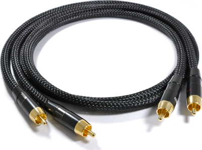 Kabllo zëri Melodika MD2RD15 “Black Edition”, RCA (Cinch) x2 në RCA (Cinch) x2, 1.5m, e zezë