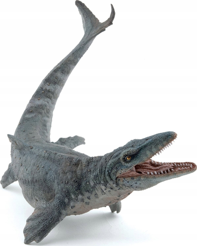 Figurë dinosaur Papo Mosasaurus 55088, e pikturuar me dorë, lodër koleksionuese, gri