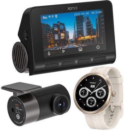Set kamerë makine 70mai A800S 4K me RC06 dhe orë Maimo WT2001 GPS, ari