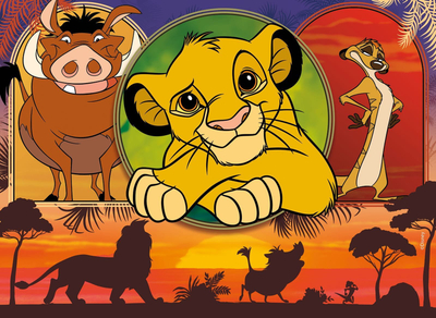 Puzzle dyshemeje Lisciani Maxifloor Disney The Lion King, 4x48 copa, shumngjyrësh