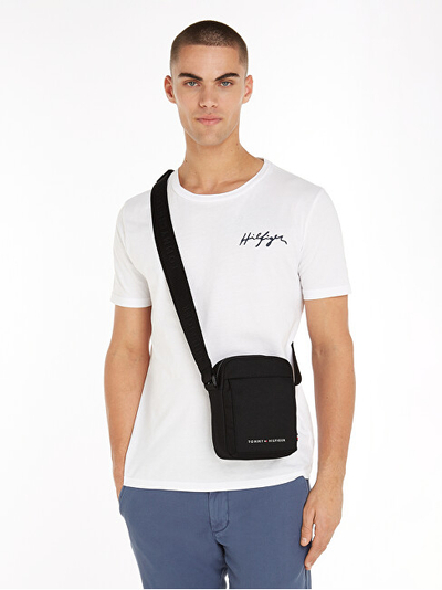 Çantë për meshkuj Tommy Hilfiger, e zezë