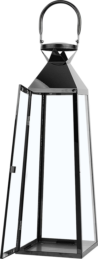 Fener dekorativ CRETE, çelik inox, 42 cm, i zi