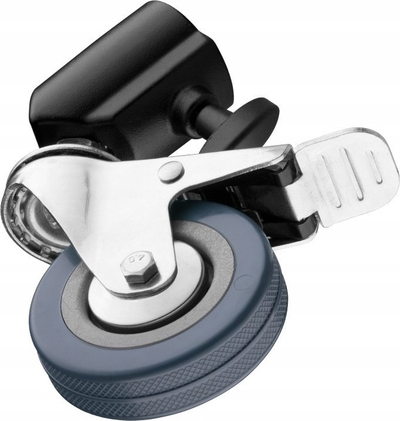 Rrota për trekëmbësh Jinbei JB11-036, set me 3 rrota, adapter për stativ, ngjyrë e zezë