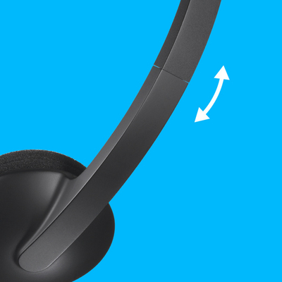 Kufje Logitech H340, me kabllo, të zeza