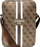 Çantë tablet Guess 4G Stripes, deri 10", material saffiano, kafe