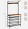 Stojkë rrobash OSKAR Clothes Rack Stand, me rafte këpucësh, rustic brown e zezë