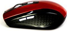 Maus Media-Tech Raton, wireless, USB, i zi dhe i kuq