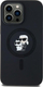 Kapak telefoni Karl Lagerfeld Liquid Silicone Karl and Choupette MagSafe, për iPhone 14 Pro, i zi