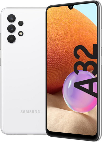 Celular Samsung Galaxy A32, 6.4", 4GB, 128GB, 5000 mAh, i bardhë