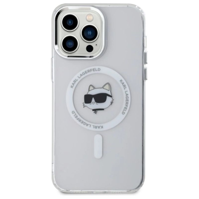 Mbulesë telefoni Karl Lagerfeld KLHMP14XHLSCHH, për iPhone 14 Pro Max 6.7", hardcase, e bardhë