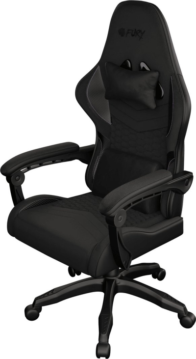 Karrige gaming Fury Shinai S4, ergonomike, me jastëkë veluri, e zezë