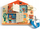Lodër druri me dyer dhe dryna Scratch, shpi druri me bravë Wooden House With Locks Kitty Celebrates Birthday, edukative, shumëngjyrëshe
