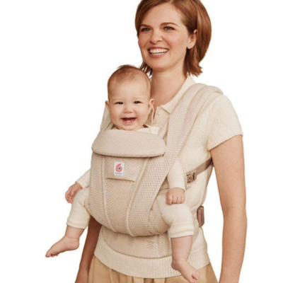 Mbajtëse bebe Ergobaby Omni Deluxe Mesh, SoftFlex ajrosës, multi pozicione, bezhë natyrale