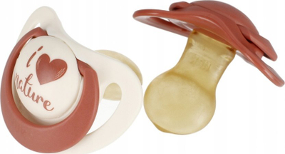 Cuclë NUK Soothing Fore Nature, lateks, 18-36 muaj, e kuqe