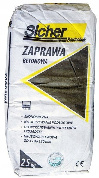 Llaç betonues Sicher Bautechnik C25, për dysheme, 25kg, gri