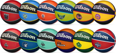Топка за кошарка Wilson WNBA Tribute, големина 6, за надворешна употреба, повеќебојна