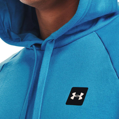 Bluzë me kapuç Under Armour Rival Fleece për meshkuj, M, me xhep kangur, blu