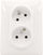Prizë Legrand 2PxP+T CL Valena Life, e bardhë