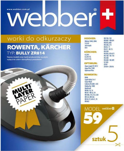 Qese pluhuri WEBBER Model 59, me shumë shtresa, letër, set 5 copë