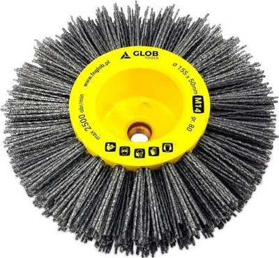 Furçë për plakjen e drurit Neo Tools 155mm, fijet fibër P80, filetë M14