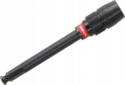 Zgjatues për bita Milwaukee QUIK-LOK 140mm, 7/16" HEX, i zi