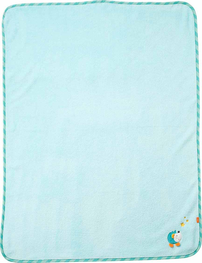 Batanije për bebe Fehn Cuddle Blanket Dhelpra, 100x75cm, me lodër pelushi, ngjyrë tirkiz