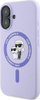 Kapak telefoni Karl Lagerfeld Liquid Silicone Karl &amp; Choupette, MagSafe, për iPhone 16 6.1", vjollcë
