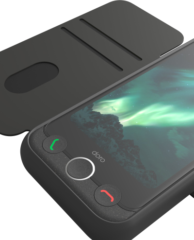 Mbulesë portofol Doro Aurora A11 Wallet Case, me kapëse magnetike, grafit