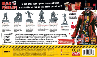 Zgjerim loje tavoline Portal Games Iron Maiden Expansion Pack Set 2, 6 miniatura Eddie, me karta dhe rregulla shtesë