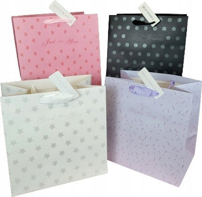 Qese dhurate Gift Bag S MIX, 23x23x20 cm, lloj-lloj modelesh, ngjyra t’perziera