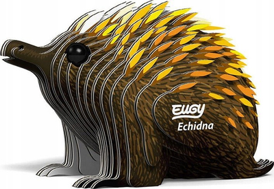 Puzzle 3D Eugy Echidna, model kartoni, shumëngjyrësh